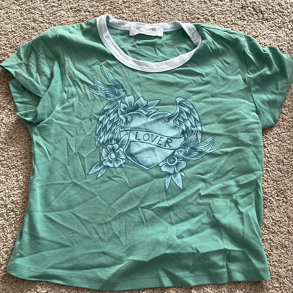Free people green baby tee